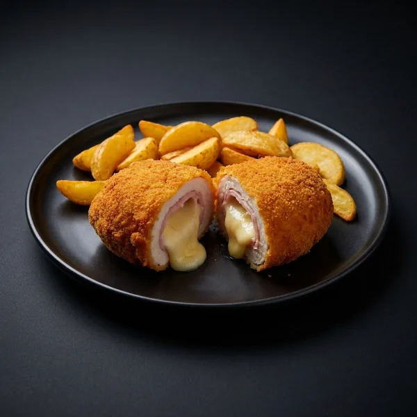 CORDON BLEU SI CARTOFI CU ROZMARIN