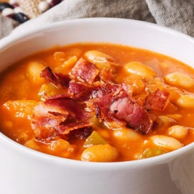  CIORBA DE FASOLE CU AFUMATURA – 300GR/40GR